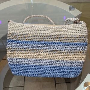 The SAK Crochet Tote In Summer Blue